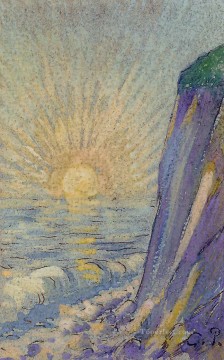 Camille Pissarro Painting - amanecer en el mar Camille Pissarro